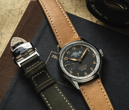 Zegarek Męski Mechaniczny Atlantic Worldmaster 135 Year Anniversary 52953.41.43 - Limitowana Edycja  - Dodatkowy pasek w zestawie