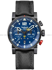 Zegarek Męski Automatyczny Hanhart PRIMUS FLY NAVY STEEL MFG3 44 mm 740L.270-3020