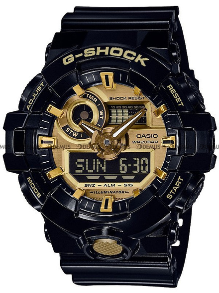 Zegarek Męski G-SHOCK NO COMPLY BLACK AND GOLD GA-710GB 1AER