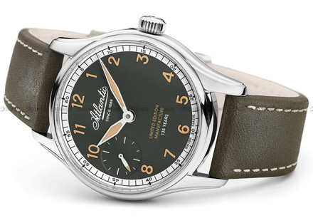 Zegarek Męski Mechaniczny Atlantic Worldmaster 135 Year Anniversary 52953.41.43 - Limitowana Edycja  - Dodatkowy pasek w zestawie