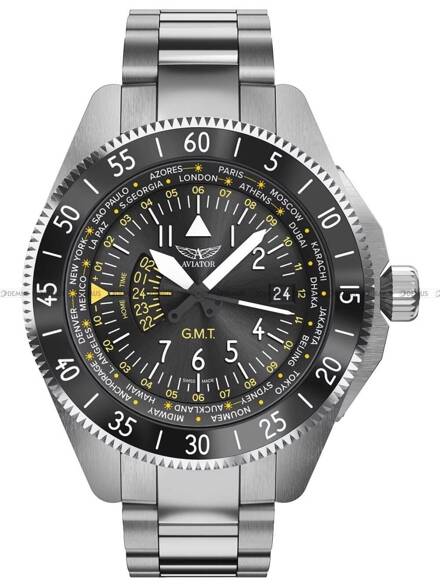 Aviator Airacobra GMT V.1.37.0.307.5 Zegarek Męski