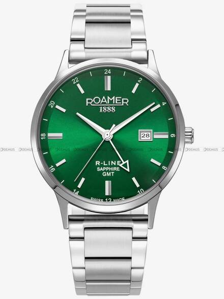 Roamer R-Line GMT 990987 41 75 05 Zegarek Męski - pasek w zestawie