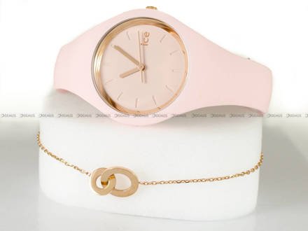 Zegarek Ice-Watch - Ice Glam Pastel Pink lady 018497 S - Z bransoletką w zestawie - Limitowana edycja