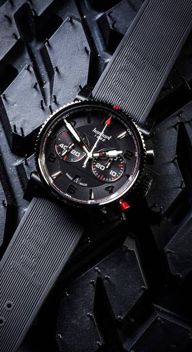 Zegarek Męski Automatyczny Hanhart PRIMUS Racer Dark 44 mm 741.510-1020