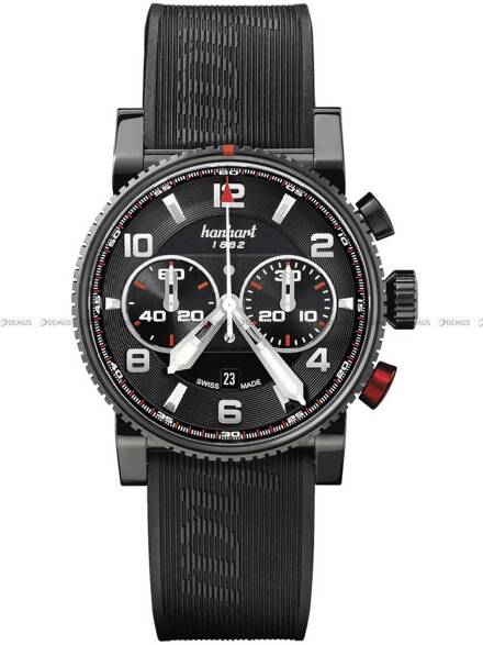 Zegarek Męski Automatyczny Hanhart PRIMUS Racer Dark 44 mm 741.510-1020