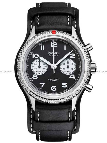 Zegarek Męski Mechaniczny Hanhart 417 ES Flyback Reverse Panda 42 mm H721.211-7010