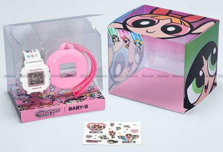 Zegarek dziecięcy BABY-G＋PLUS THE POWERPUFF GIRLS 25th anniversary ("Atomówki") BGD 10KPP 7ER - Breloczek w zestawie