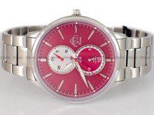 Zegarek Męski FujiTime M7108QS-Red-Silver